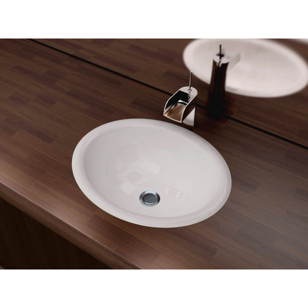Cantrio Koncepts PS-186 Ceramic Series Vitreous China Self-Rimming Basin