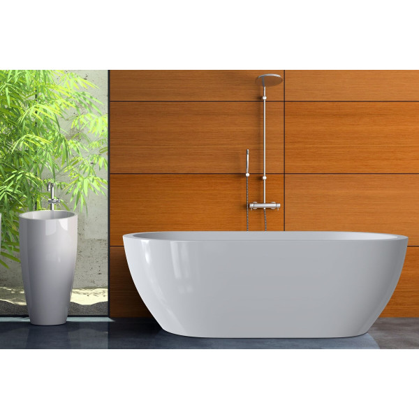 Aquatica PS014E Gloria 2 Free Standing Acrylic Bathroom Bathtub In White