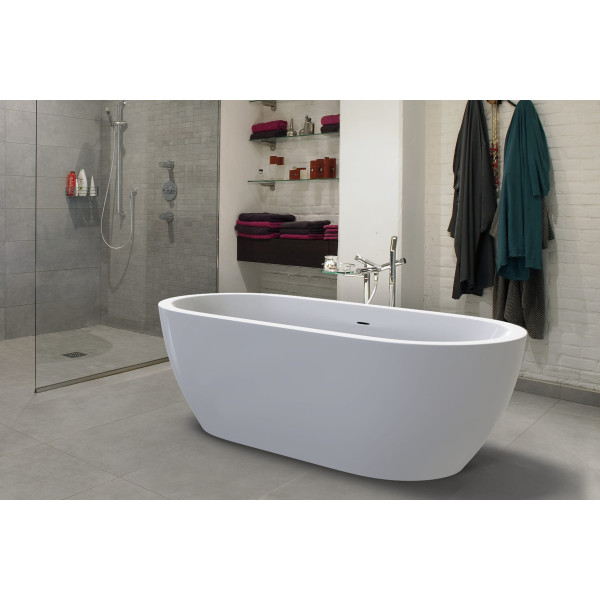 Aquatica PS014E Gloria 2 Free Standing Acrylic Bathroom Bathtub In White