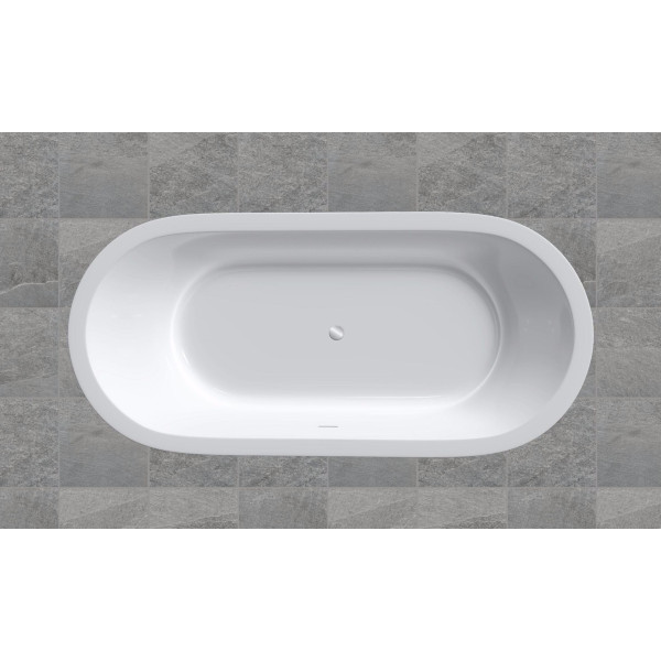 Aquatica PS014E Gloria 2 Free Standing Acrylic Bathroom Bathtub In White