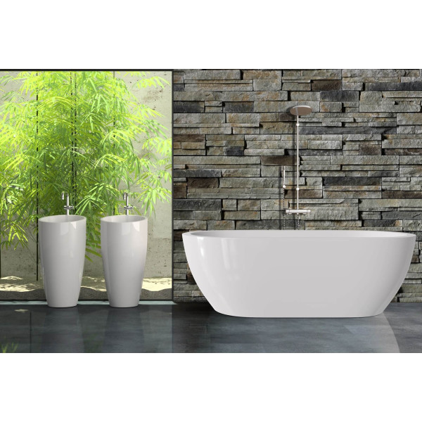 Aquatica PS014E Gloria 2 Free Standing Acrylic Bathroom Bathtub In White