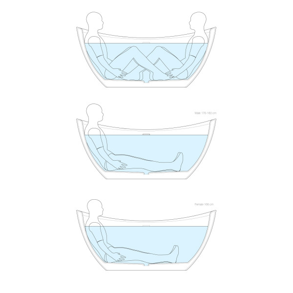 Aquatica PS171M-Wht Purescape 171 Freestanding Solid Surface Bathtub In Matte White