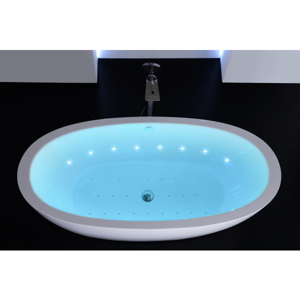 Aquatica PS174A-Wht-Rlx Free Standing Relax Air Massage Bathtub In White