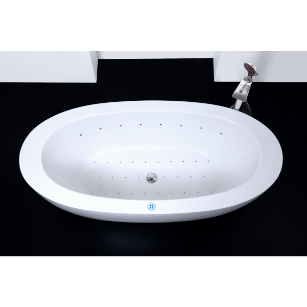 Aquatica PS174B-Wht-Rlx Purescape Free Standing Relax Air Massage Bathtub in White