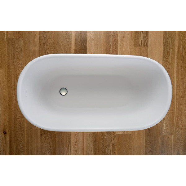 Aquatica PS602M-Mini-Wht Lullaby Freestanding Solid Surface Bathtub in White