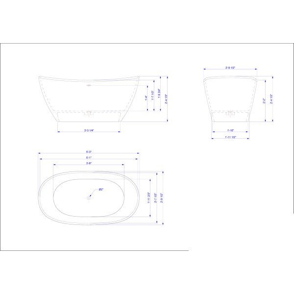 Aquatica PS748M-Blck PureScape 748 Black-Matte Stone Bath