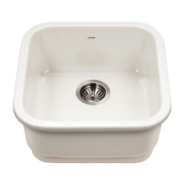 Houzer PTB-1919 Platus 19" Fireclay Undermount Square Single Bowl Bar/Prep Sink