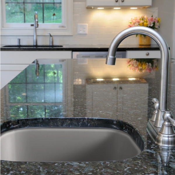 Houzer PTB-1919 Platus 19" Fireclay Undermount Square Single Bowl Bar/Prep Sink