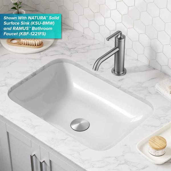KRAUS PU-11SFS Pop-Up Drain for Bathroom Sink with Overflow in Stainless Steel