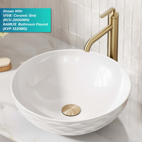Kraus PU-L10 Bathroom Sink Pop-Up Drain with Extended Thread