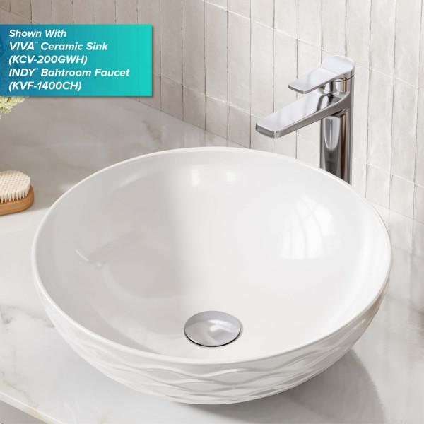 Kraus PU-L10 Bathroom Sink Pop-Up Drain with Extended Thread