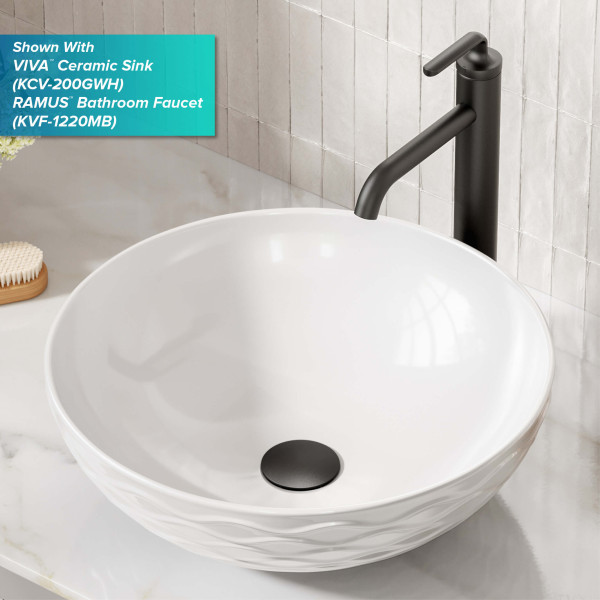 Kraus PU-L10 Bathroom Sink Pop-Up Drain with Extended Thread