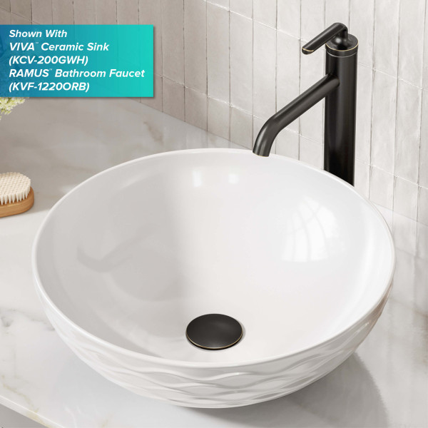 Kraus PU-L10 Bathroom Sink Pop-Up Drain with Extended Thread