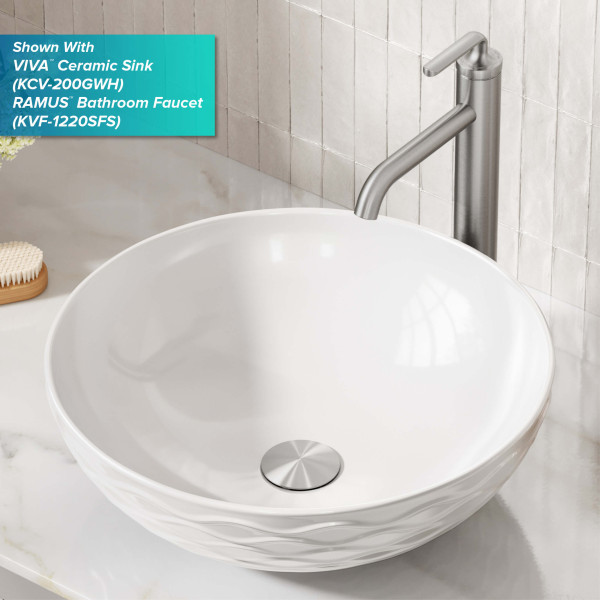 Kraus PU-L10 Bathroom Sink Pop-Up Drain with Extended Thread