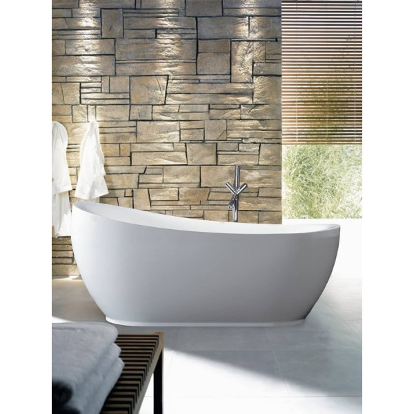 Aquatica PS036 Freestanding Oval Acrylic Bathtub in White