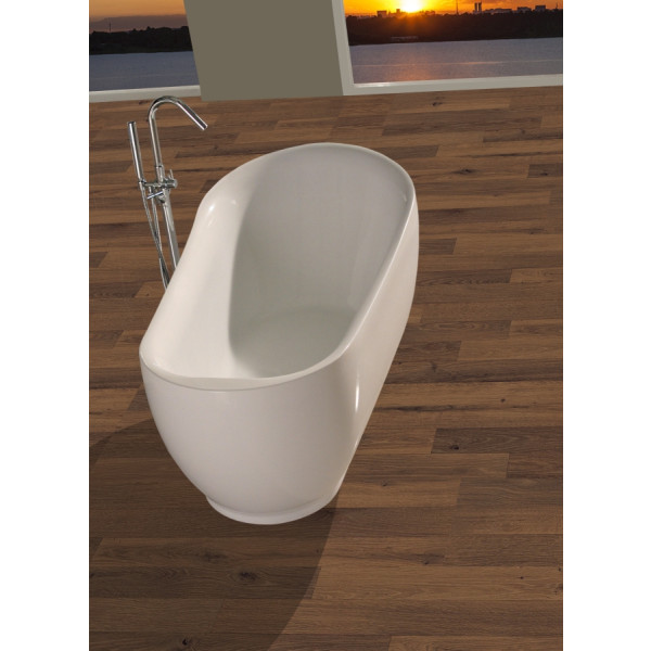 Aquatica PS036 Freestanding Oval Acrylic Bathtub in White