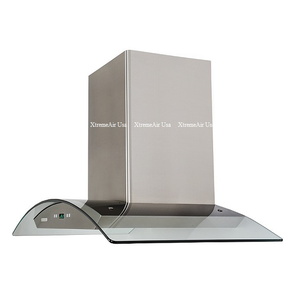 XtremeAir PX01-W30 Wall Mount Range Hood With Tempered Glass