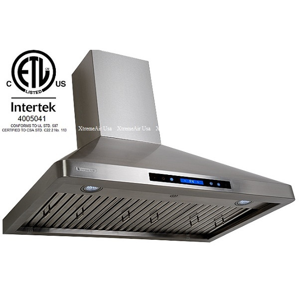 XtremeAir PX02-W36 Non-Magnetic Stainless Steel Wall Mount Range Hood