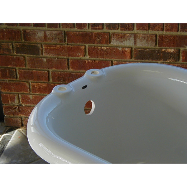 Restoria R554-RM Monarch Bone Traditional Tub with Tub Rim Faucet Holes