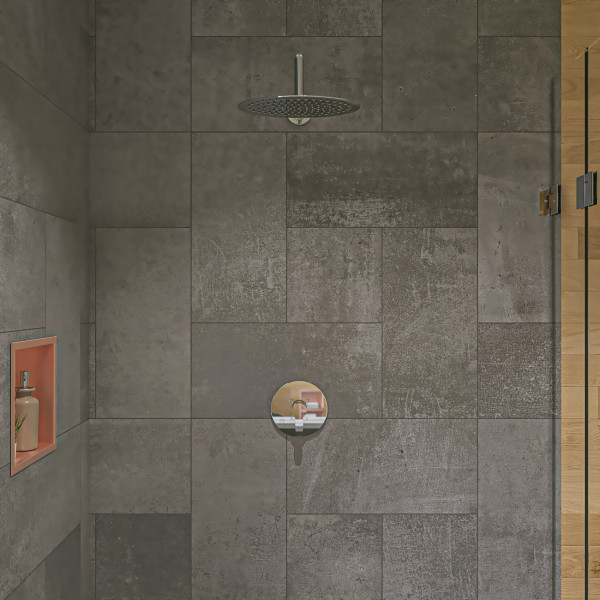 ALFI brand RAIN128 12" Oval Ultra Thin Rain Shower Head Stainless Steel