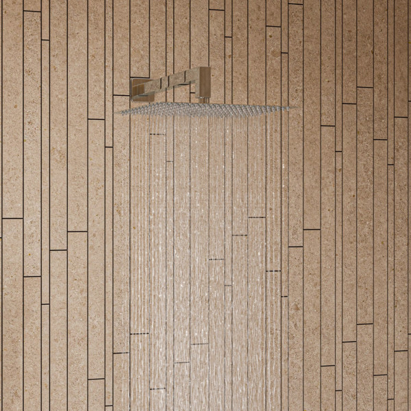 ALFI brand RAIN12S 12 Inch Rain Shower Head - Flat Square Stainless Steel 