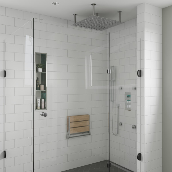 ALFI brand RAIN24S 24" Square Ultra Thin Rain Shower Head Stainless Steel 