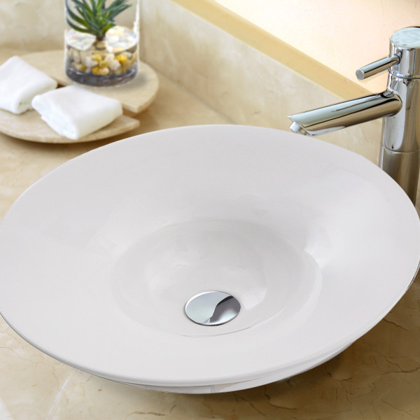 Nantucket Sinks RC77240W Dinard Italian Fireclay Vanity Sink In White