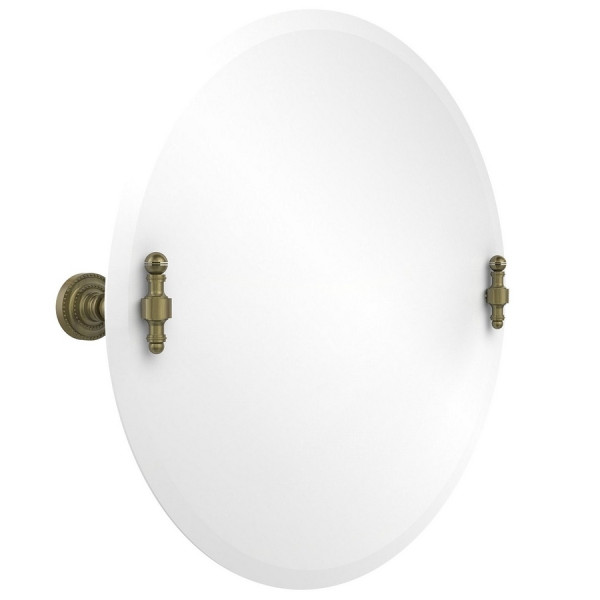Allied Brass RD-90 Retro Dot 22 Inch Round Tilt Mirror with Beveled Edge