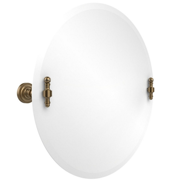 Allied Brass RD-90 Retro Dot 22 Inch Round Tilt Mirror with Beveled Edge