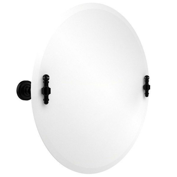Allied Brass RD-90 Retro Dot 22 Inch Round Tilt Mirror with Beveled Edge