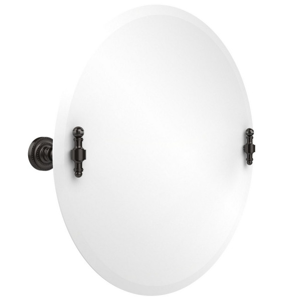 Allied Brass RD-90 Retro Dot 22 Inch Round Tilt Mirror with Beveled Edge