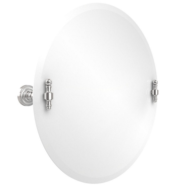 Allied Brass RD-90 Retro Dot 22 Inch Round Tilt Mirror with Beveled Edge