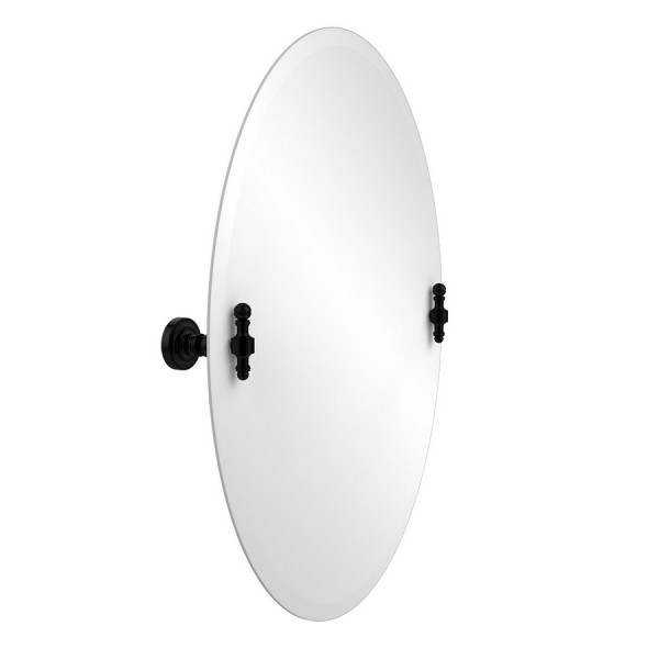 Allied Brass RD-91 Retro Dot 21" x 29" Oval Tilt Mirror with Beveled Edge