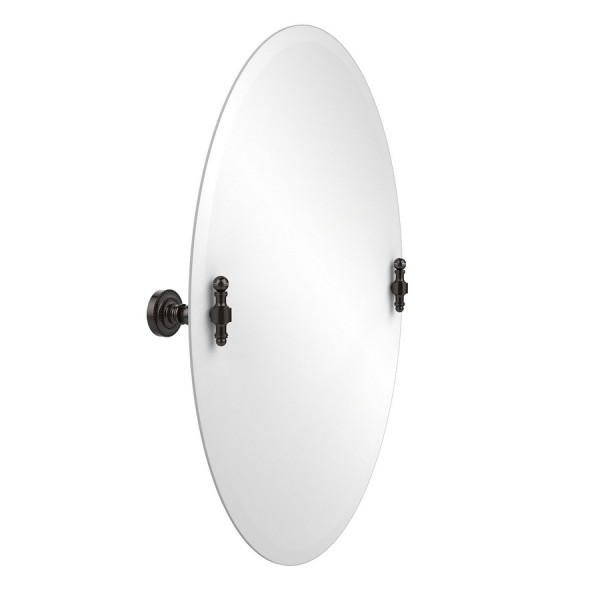 Allied Brass RD-91 Retro Dot 21" x 29" Oval Tilt Mirror with Beveled Edge