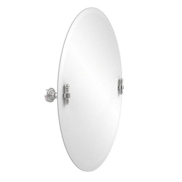Allied Brass RD-91 Retro Dot 21" x 29" Oval Tilt Mirror with Beveled Edge