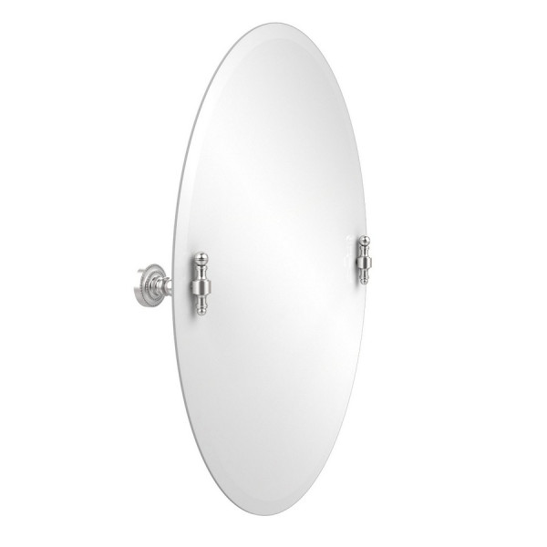 Allied Brass RD-91 Retro Dot 21" x 29" Oval Tilt Mirror with Beveled Edge