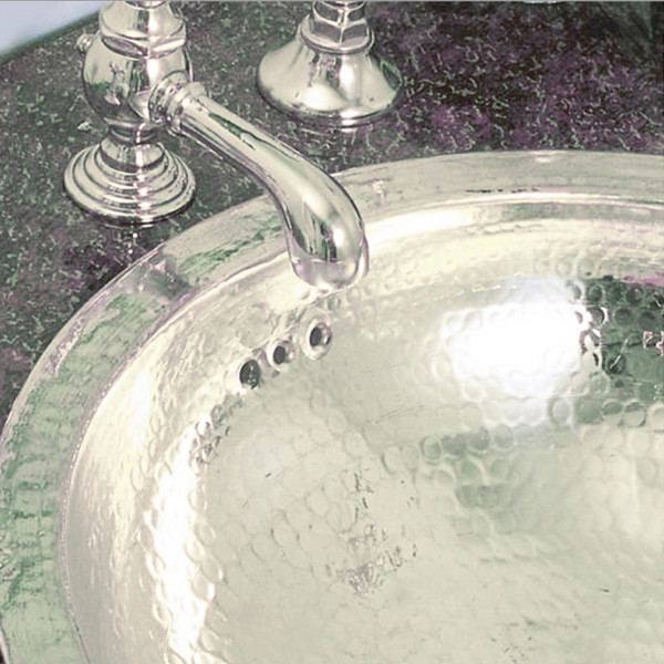 Nantucket Sink RON-OF 13" Brass Round Undermount Bath Sink with Overflow
