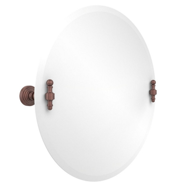 Allied Brass RW-90 Retro Wave 22" Round Tilt Mirror with Beveled Edge