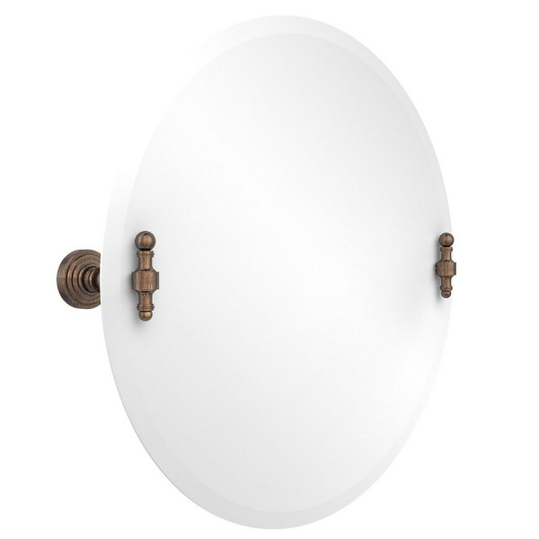 Allied Brass RW-90 Retro Wave 22" Round Tilt Mirror with Beveled Edge