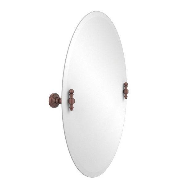 Allied Brass RW-91 Retro Wave 21" x 29" Oval Tilt Mirror with Beveled Edge