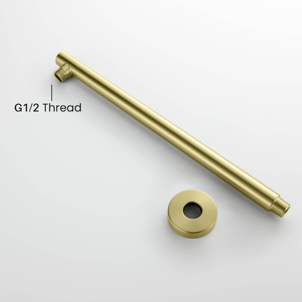 KIBI SA1601BG Circular 16" Wall Mounted Shower Arm