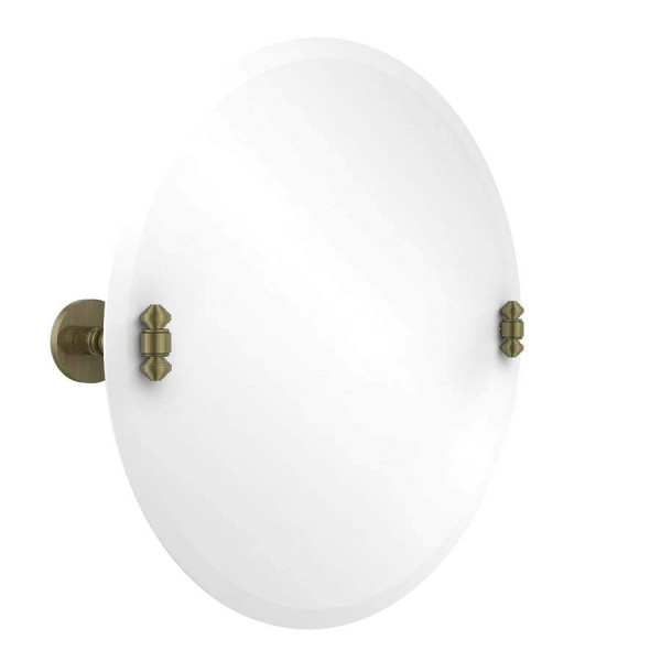 Allied Brass SB-90 22 Inch Round Tilt Mirror with Beveled Edge