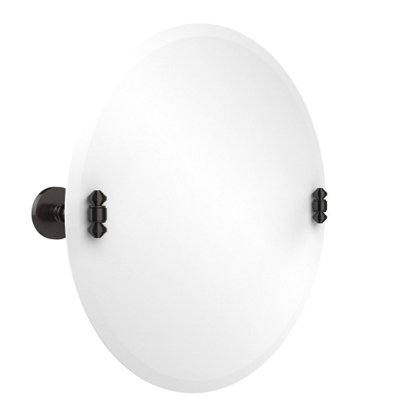 Allied Brass SB-90 22 Inch Round Tilt Mirror with Beveled Edge