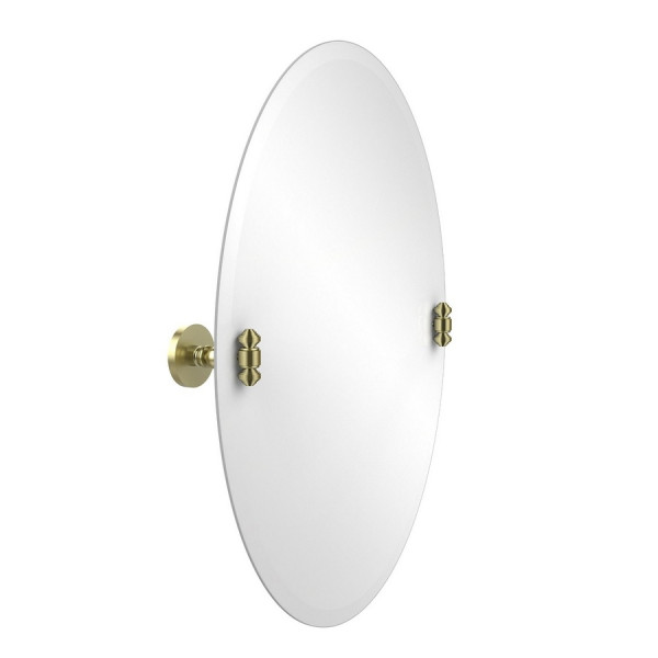 Allied Brass SB-91 21 Inch x 29 Inch Oval Tilt Mirror with Beveled Edge