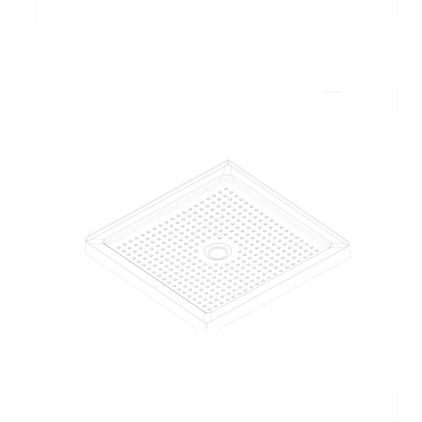 ANZZI SB-AZ005WN Pillar Series 36x36" Double Threshold Shower Base in White