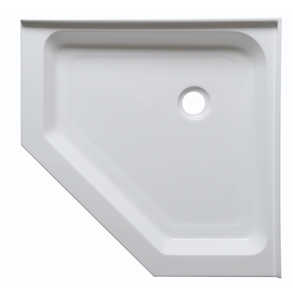 Anzzi SB-AZ01NO Randi 36x36" White Neo-Angle Double Threshold Shower Base