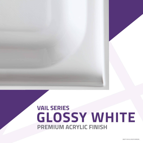 Anzzi SB-AZ022R Vail 36 x 48 in. Double Threshold Shower Base in White