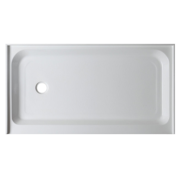 Anzzi SB-AZ03LD Tier 32x60" Left Drain White Single Threshold Shower Base