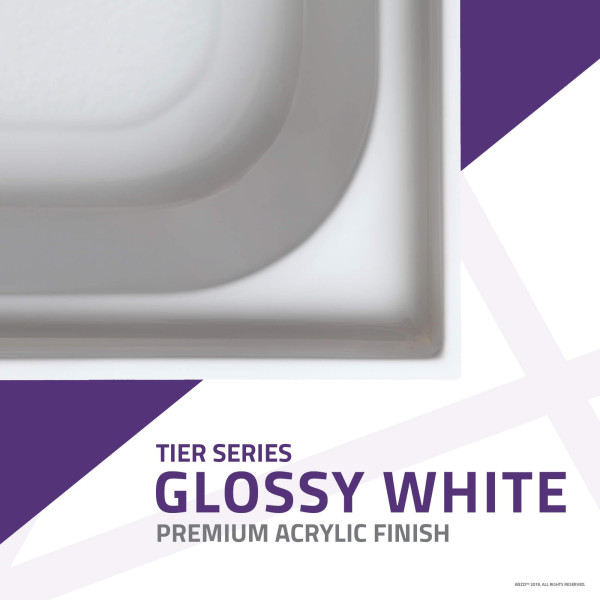 Anzzi SB-AZ03RD Tier 32x60" White Right Drain Single Threshold Shower Base