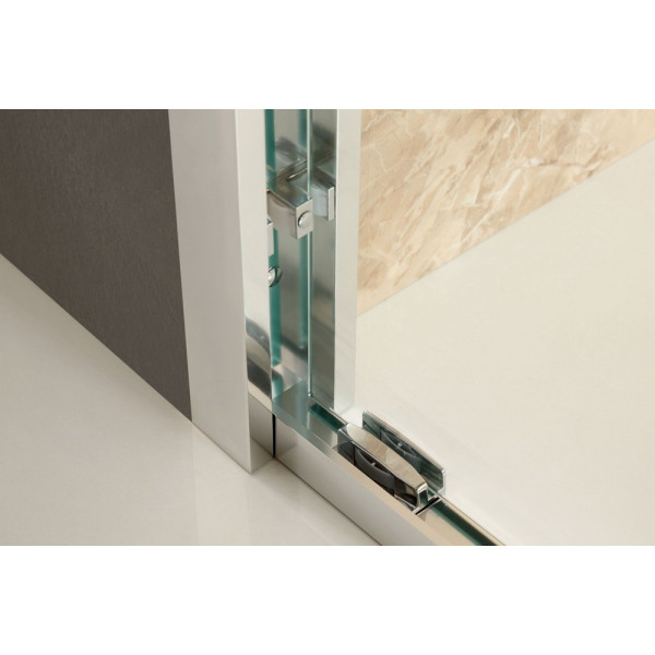 ANZZI SD-AZ01B-L Pharaoh Framed Single Sliding Shower Door With Handle
